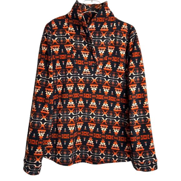 Outback Trading Co. Birdie Pullover Southwest Fleece Pattern Jacket W's Large - Picture 2 of 9